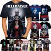 Summer Fashion Trend Creative 3D Printing Printed Horror Movie Hip-hop Casual Comfortable Printed Short Sleeved Shirt