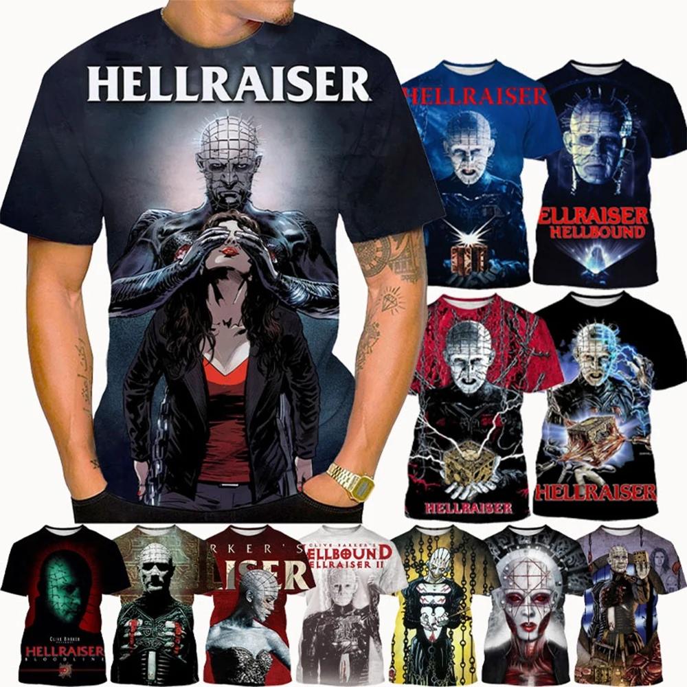

Summer fashion trend creative 3D printing printed horror movie hip-hop casual comfortable printed short sleeved shirt 6XL