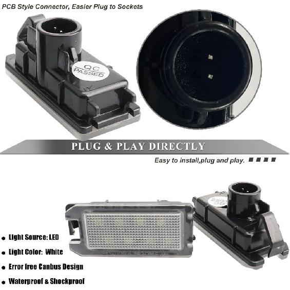 White LED Grand Cherokee License Plate Light Assembly for Jeep Grand Cherokee WK2 2014-2020, 2014 2015 2016 2017 Compass Patriot Dodge Viper Rear