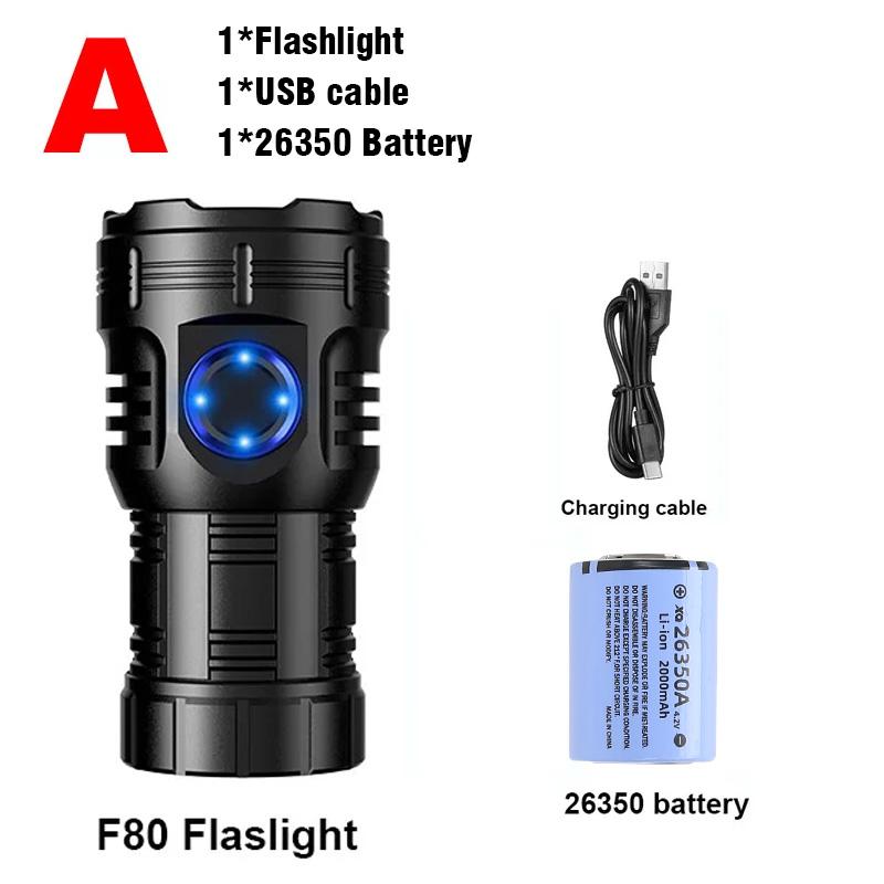 High power LED Mini flashlight USB rechargeable with 8 * XPG beads tail magnet clip torch waterproof portable lighting