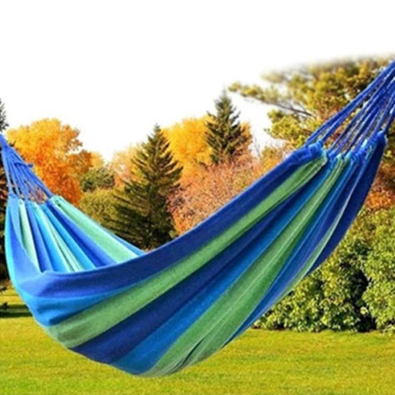 Premium Garden Hammock Lightweight Hang Bed Canvas Outdoor Camping Travel Swing Premium Garden Hammock Lightweight Hang Bed Canvas Outdoor Camping Travel Swing