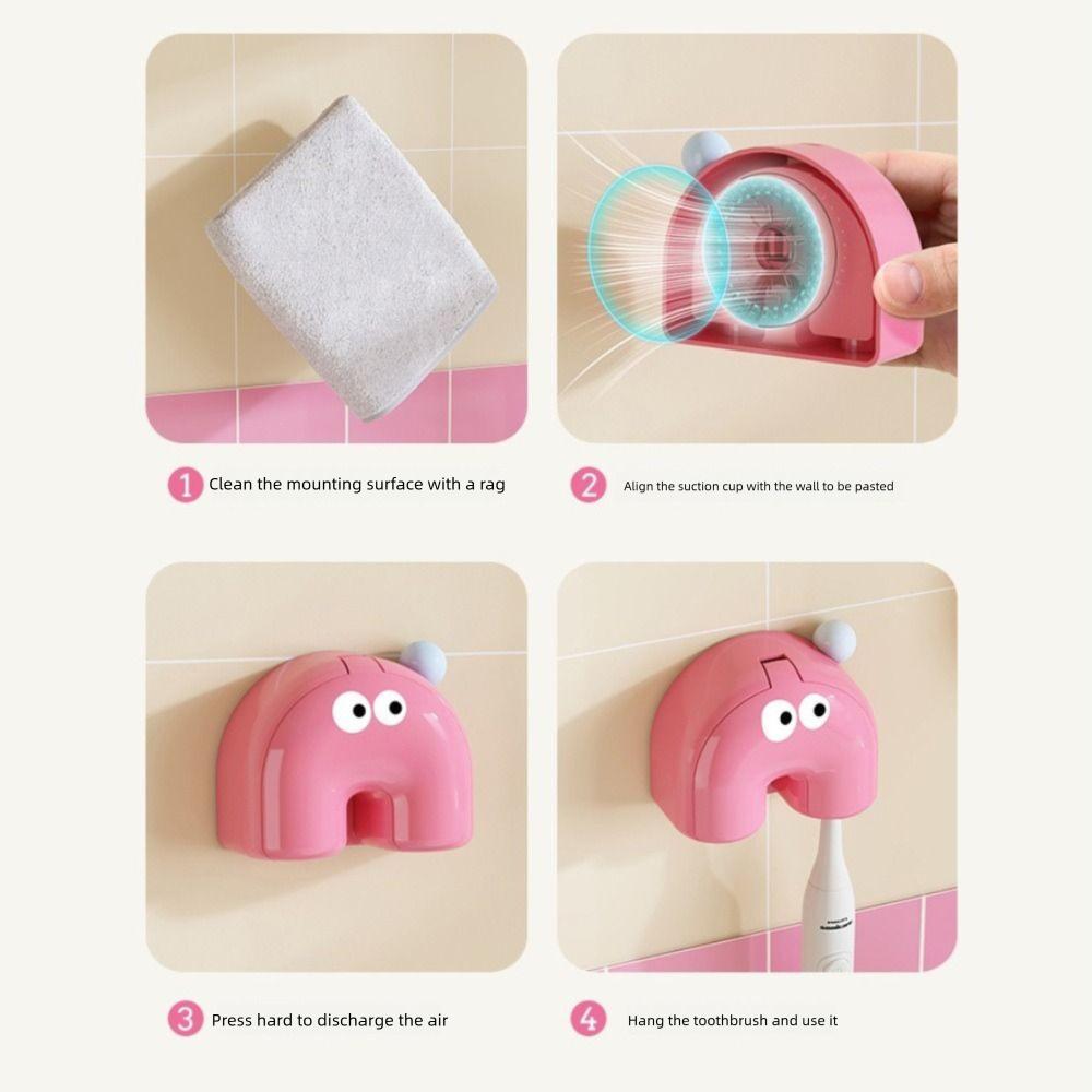 Dustproof Toothbrush Organizer Self Adhesive Bathroom Stand Rack  Household Bathroom