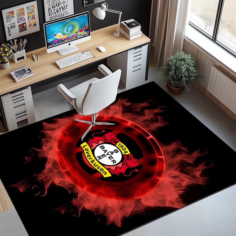 Bayer 04 Leverkusen Muster Teppich, Indoor/Outdoor Matte, für Picknick, Spielzimmer, Schlafzimmer, Büro, Wohnzimmer, Heimdeko Teppich, Geburtstagsgeschenk
