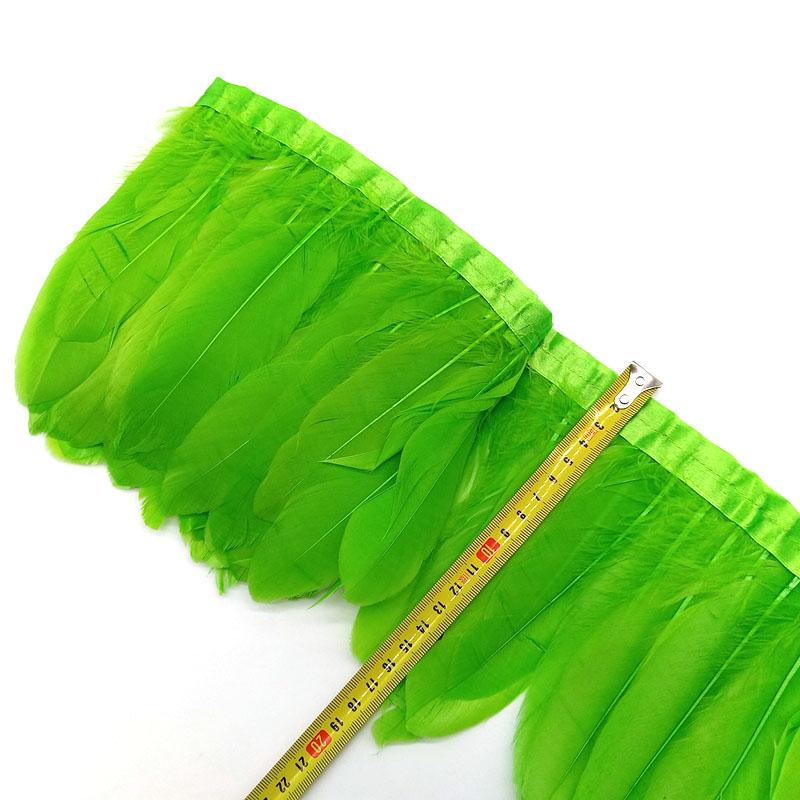 2meters Goose Feathers Fringe Trims Plumes DIY needlework accessories Sewing Ribbon For Wedding Dress Decoration Crafts 15-20cm