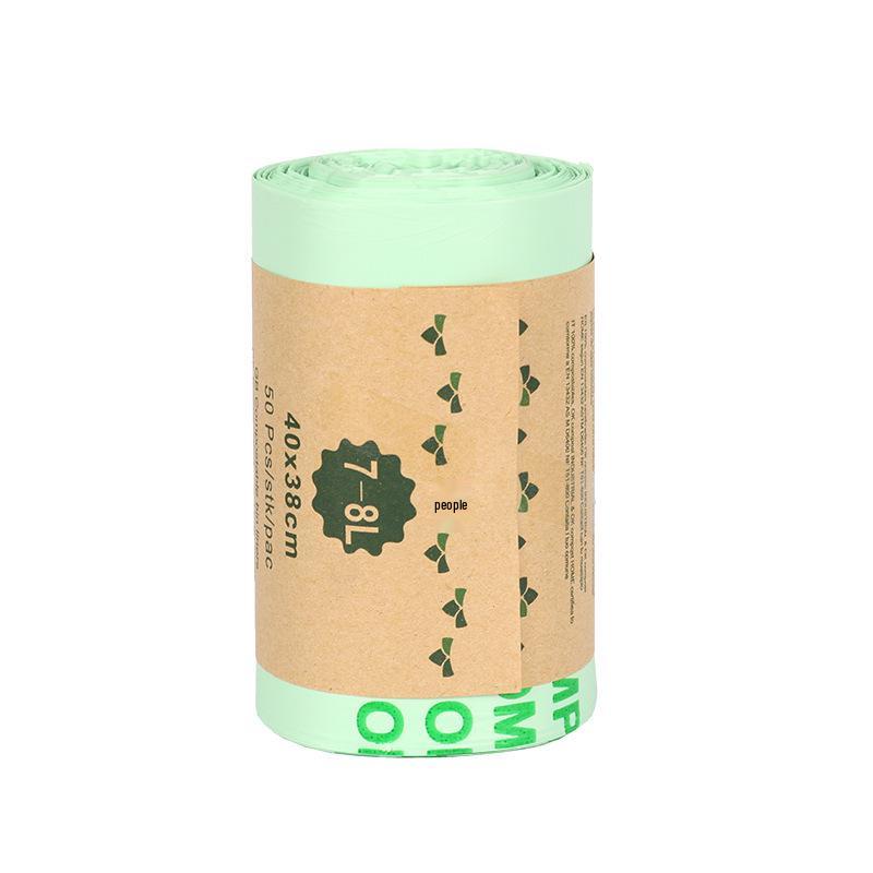 PLA Corn Starch Biodegradable Compostable Trash Bags for Kitchen & Household flat opening
