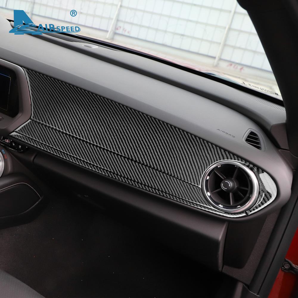 Real Soft Carbon Fiber Sticker for Chevrolet Camaro 2016 2017 2018 2019 2020 2025 2025 2025 Car Interior Co-Pilot Center Console