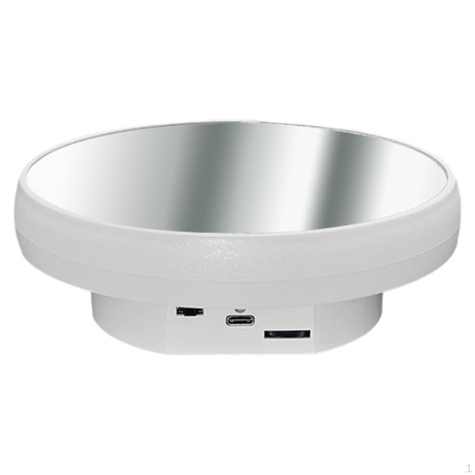 

Электрическая вращающаяся подставка для ювелирных изделий Автоматический поднос Подарки Многофункциональная вращающаяся база 16 cm White