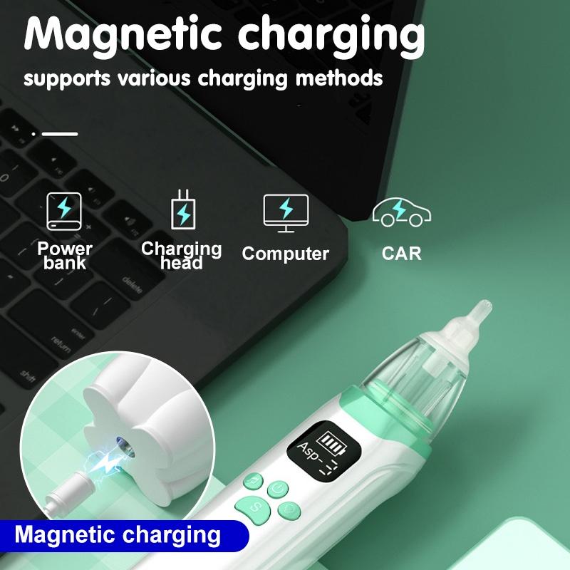 Nasal Aspirator Baby Nasal Aspirator for Babes Music&Light Soothing Function USB Adjustable Nose Sucker Runny Nose Cleaner