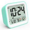 Hand-held Size Digital Alarm Clock with Snooze Function Automatically Detects Minute by Minute Temperature and Humidity Clock