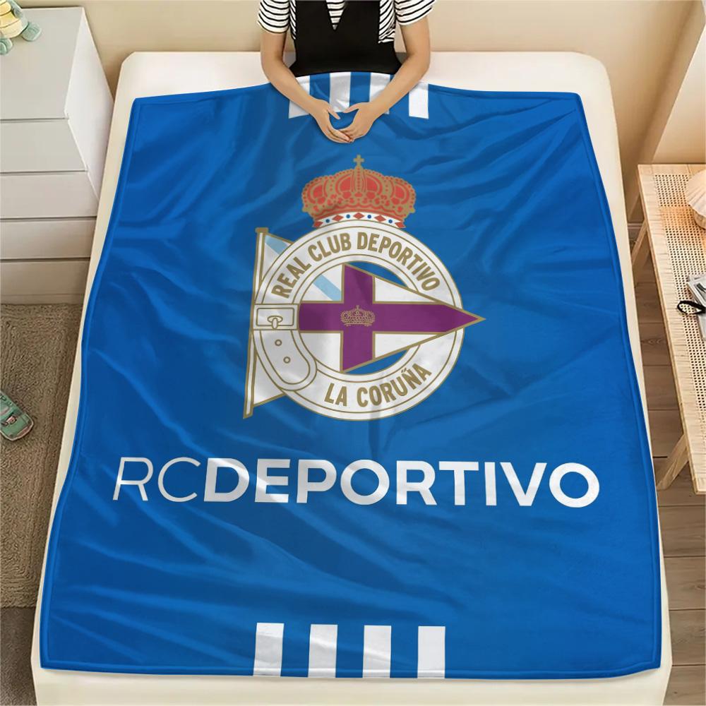 Deportivo de La Coruña Flanelldecke mit Aufdruck, Hohe Qualität, Bequem für alle Jahreszeiten, Heimdekoration, Wärme und Komfort