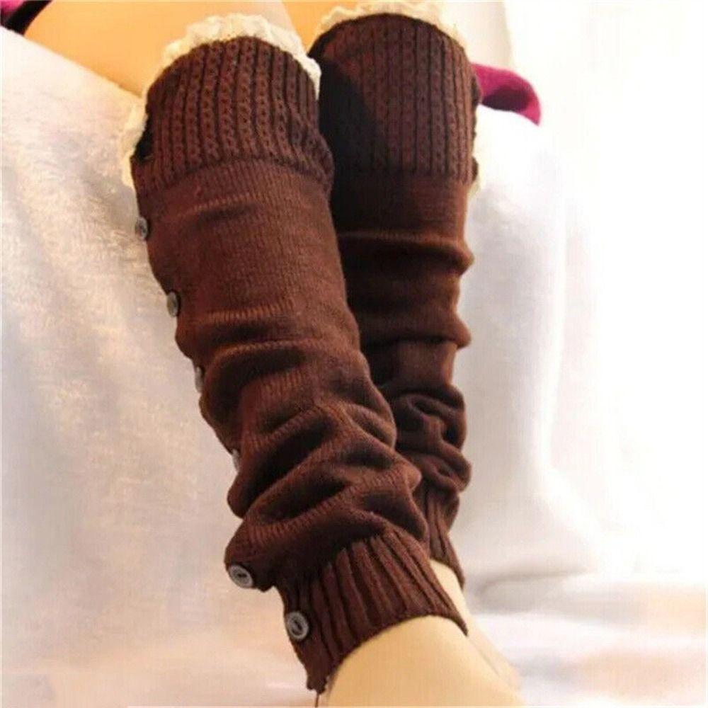 Women Warm Foot Covers Lace Knitted Socks Boot Socks Ankle Warmer Leg Warmers