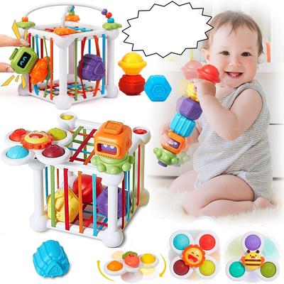 Smiim [Materiais e segurança da tinta testados] Brinquedo educativo, brinquedo para bebé, presente de aniversário, Montessori, encaixe, 1 ano, 2 anos, 3 anos, menino,