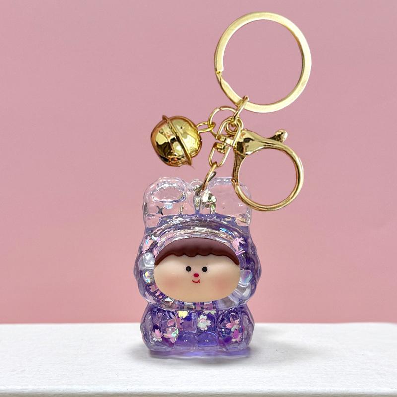 Акрил в масло зыбучие пески мигающий брелок Лилит сумка кулон настольный орнамент брелок — фото 5