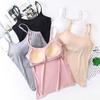 Canottiere Estive Taglie Forti da Donna con Reggiseno Integrato Spallini Regolabili Top a Canotta