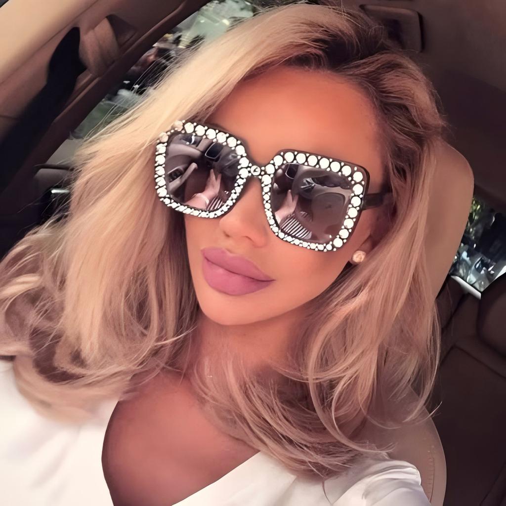 fashion classic gypsy big frame sunglasses personalized versatile street shot diamond-encrusted sunglasses popular women's glasses