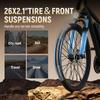 Qlife Race Electric Bike for Adults, Peak 1000W 48V 375Wh Removable Battery 26 Tire Electric Mountain Bike 21-Speed Off-road Electric Bicycle 25MPH