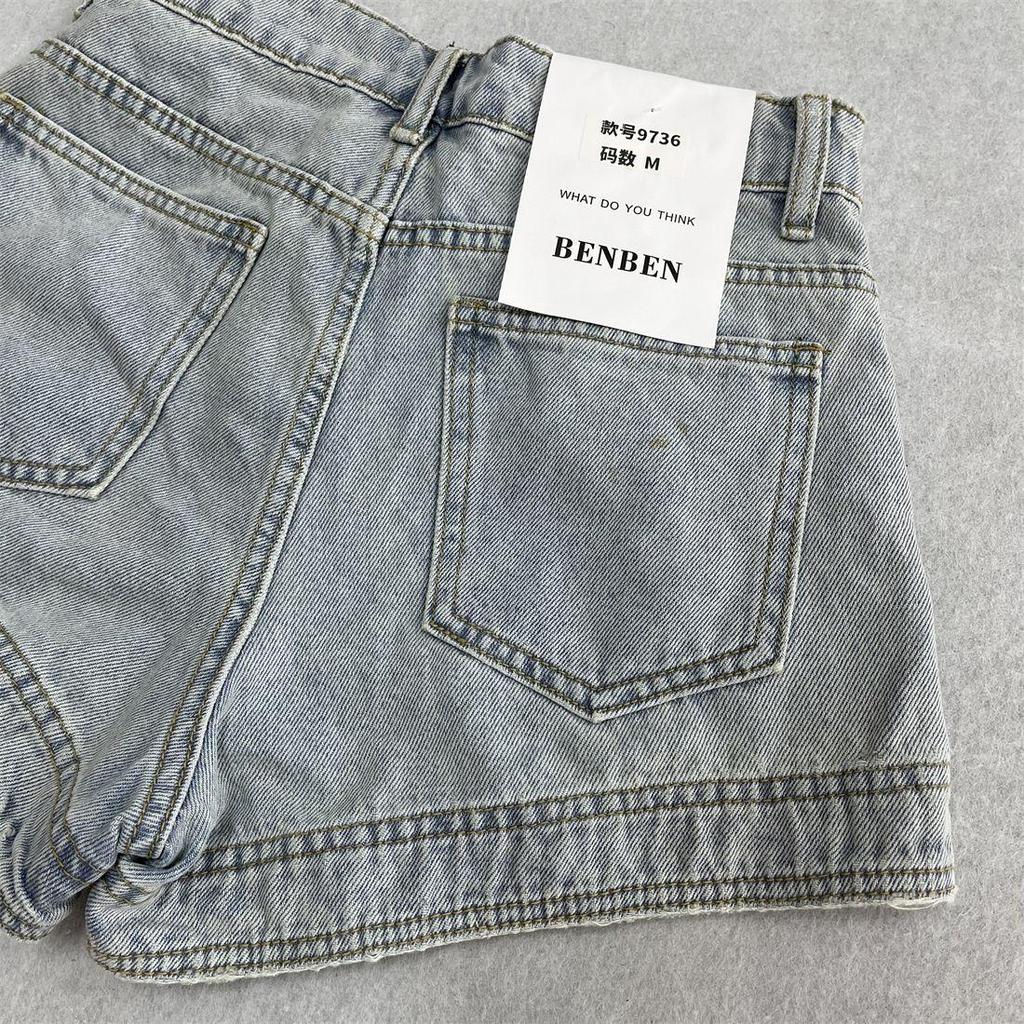 2026 New American Retro High-Waist Spicy Girl Slim Fit Denim Shorts for Women - Summer Style Hot Pants