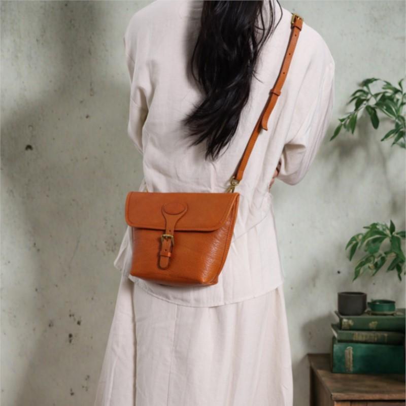 Johnature Retro Texture Women's Bag Genuine Leather Versatile Commuter Shoulder Crossbody Bag