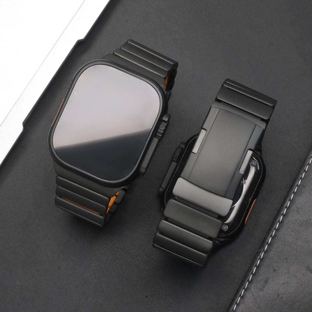 Titanium Strap for Apple Watch Band Ultra 3 2 49mm Series 11 10 46mm 45mm 44mm Luxury Watchband for Iwatch 9 8 7 6 5 Se3 Correa