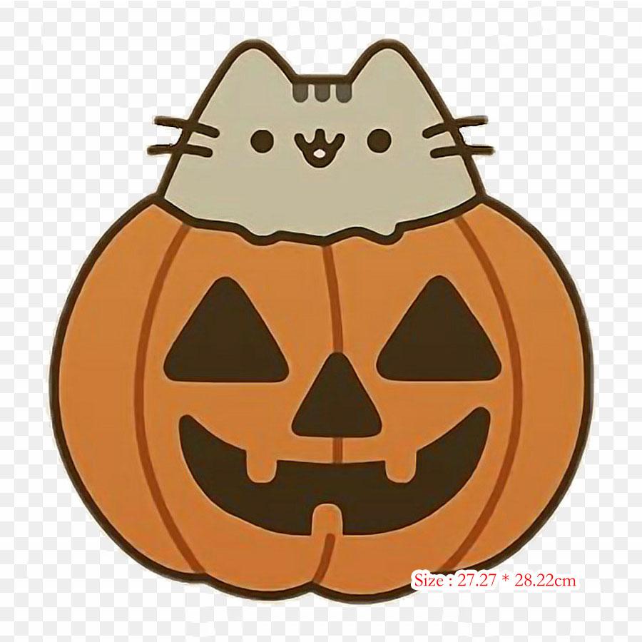 Halloween Pumpkins Pumpkin Jack O' Lantern Iron on Heat Transfer Printing Vinyl Patches Sticker for Clothes DIY Appliques Washable Patches