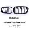 Single Slat Line Kidney Grille Gloss Matte Black Chrome M Grille For BMW 1 Series F20 F21 Facelift 2015-2019 118d 120i M135 QCYZR1