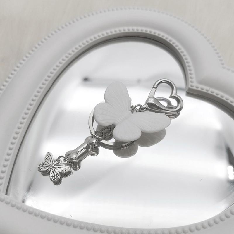 Bowknot Butterfly Charm Keyring Backpack Decoration Handmade Pendant Keyring Fashion Bag Charm Sweet Cool Keychain