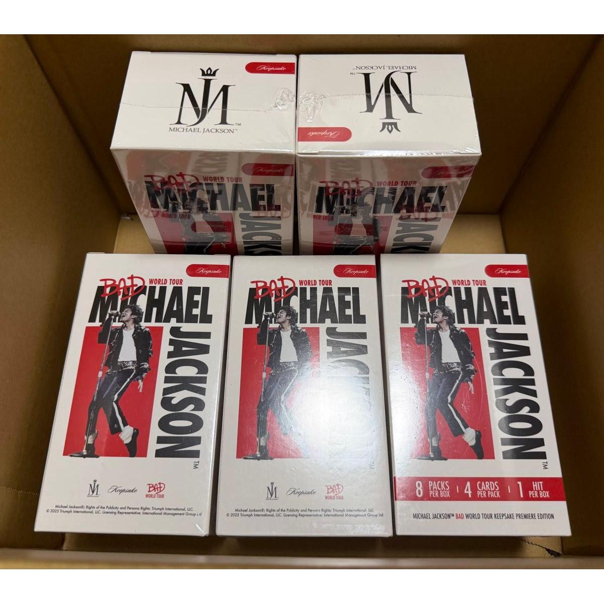 Used Michael Jackson BAD World Tour Trading Card 5box