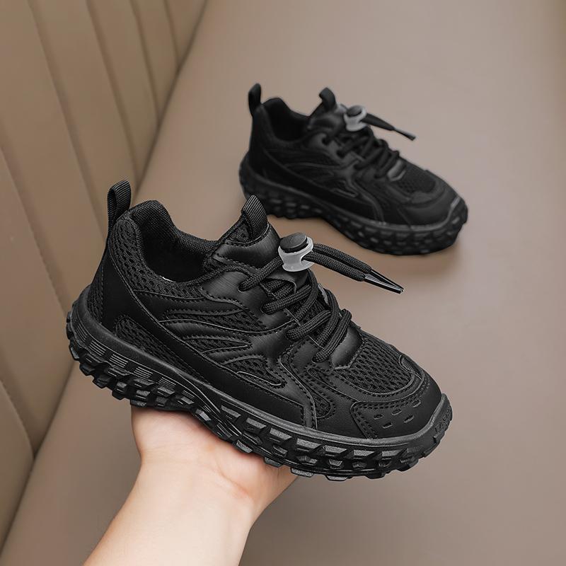 

Kids Run Sneakers Tennis Shoes Students Casual Summer Mesh Black Sports Footwear For Girl And Baby Boy 27