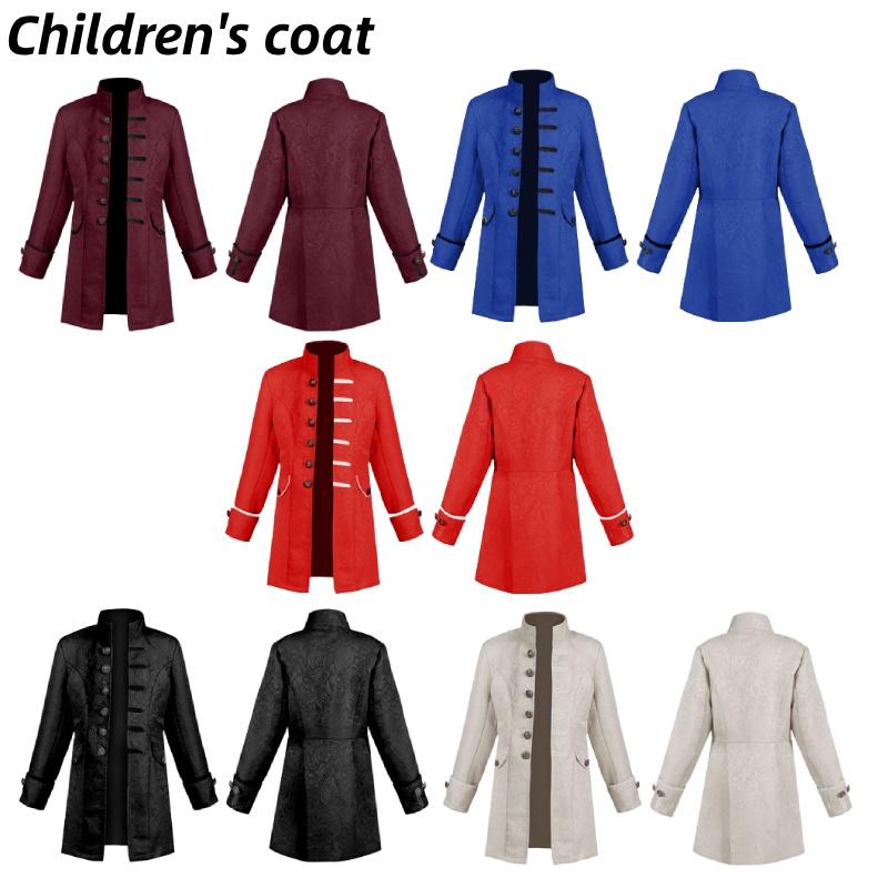 Cappotto Formale Trendy Steampunk Retro per Ragazzo in tinta unita alla moda Stile Europeo Americano Colletto alla Coreana