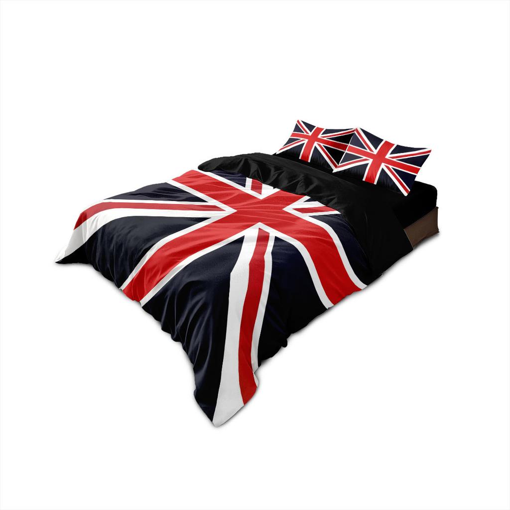 National Flag Pattern 3D Digital Printing Bed Three-Piece Set Quilt Cover Pillowcase Bedding Home Textile Can Be