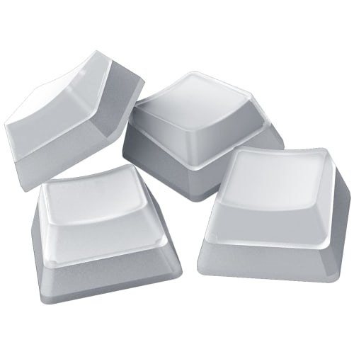 

Razer Phantom Keycap Upgrade Set (White) Replacement keycap for US/UK layout Translucent pudding design Switch between engraved and non-engraved by tu