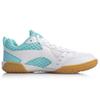 Li Ning Table Tennis Cushioning Slip Resistant Abrasion Resistant Low Top Training Shoes Unisex White Blue APTP002-2