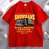 Vintage Snowman's Bootlegging Service T-shirt Truck Driver Funny Graphic T Shirts Round Neck Tee Shirt Homme Tops