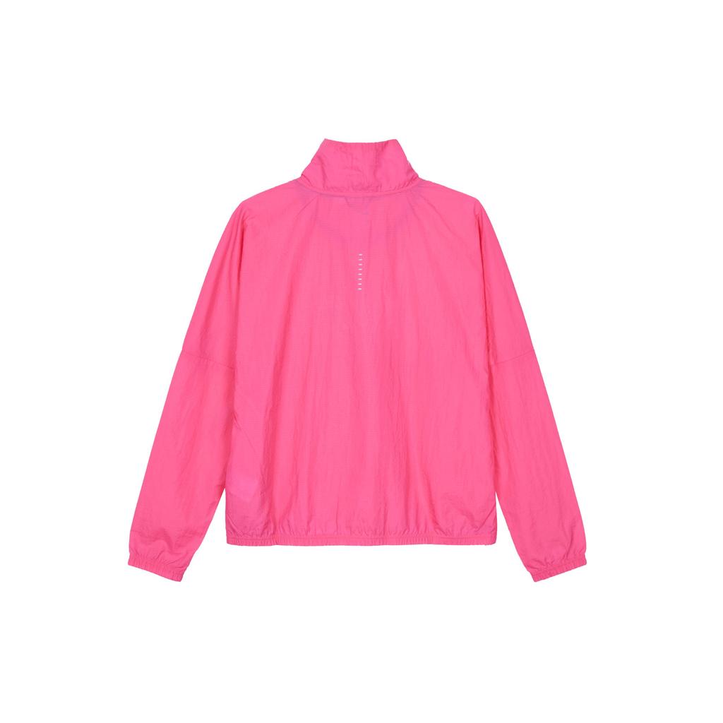 Nike Swoosh Run Logo Print Solid Color Half-Zip Jacket Women Jackets Pink DJ0925-607