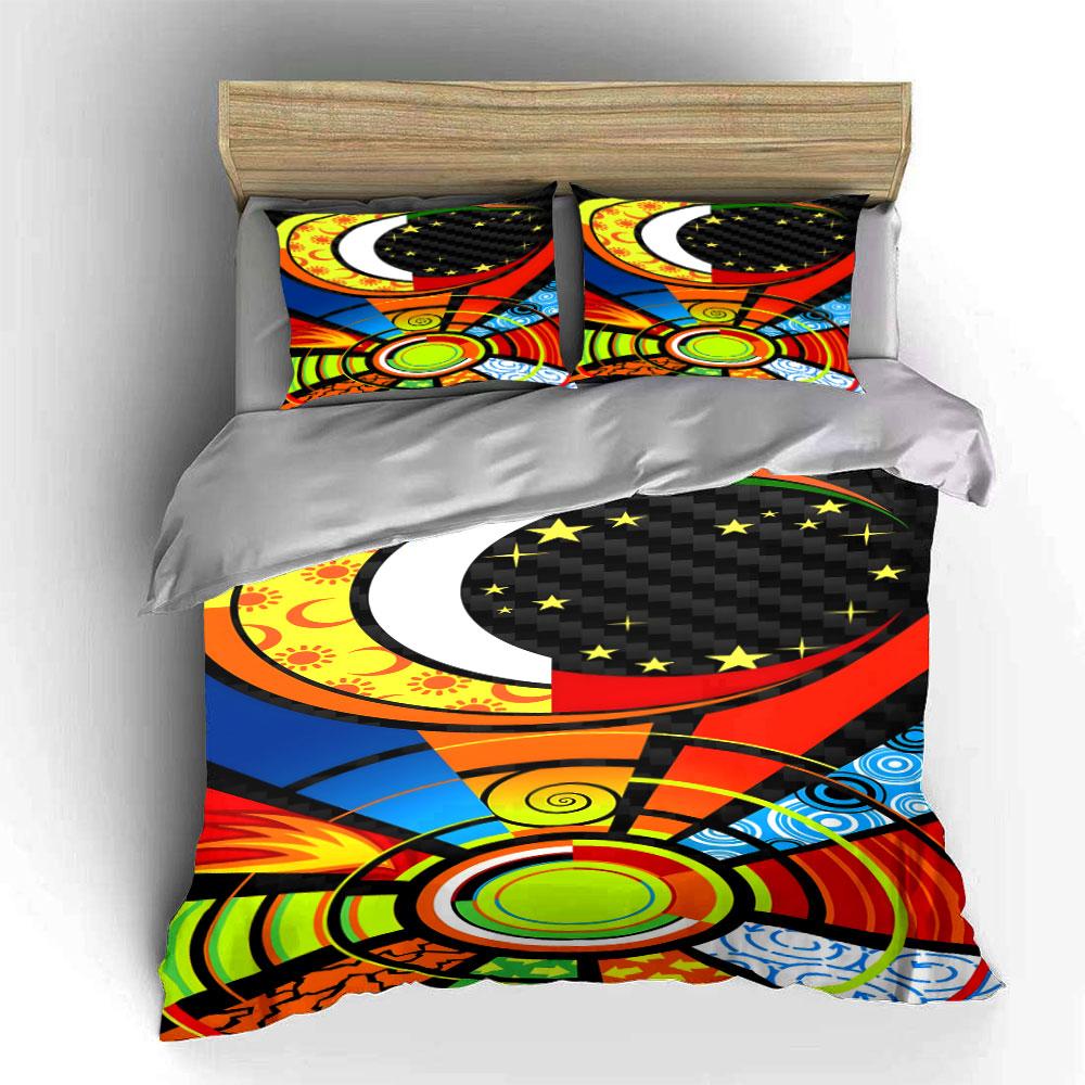 Crescent Moon, Stars, Spirals. Bedding Sets Duvet Cover Sets Duvet Covers Pillowcases(1 * Duvet Cover 2 * Pillowcases Without Duvet Insert)