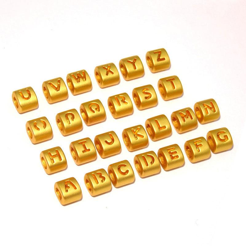 Buda Boncuk Thangka Kum Altın Mektup Transfer Boncuklar Altın kaplama