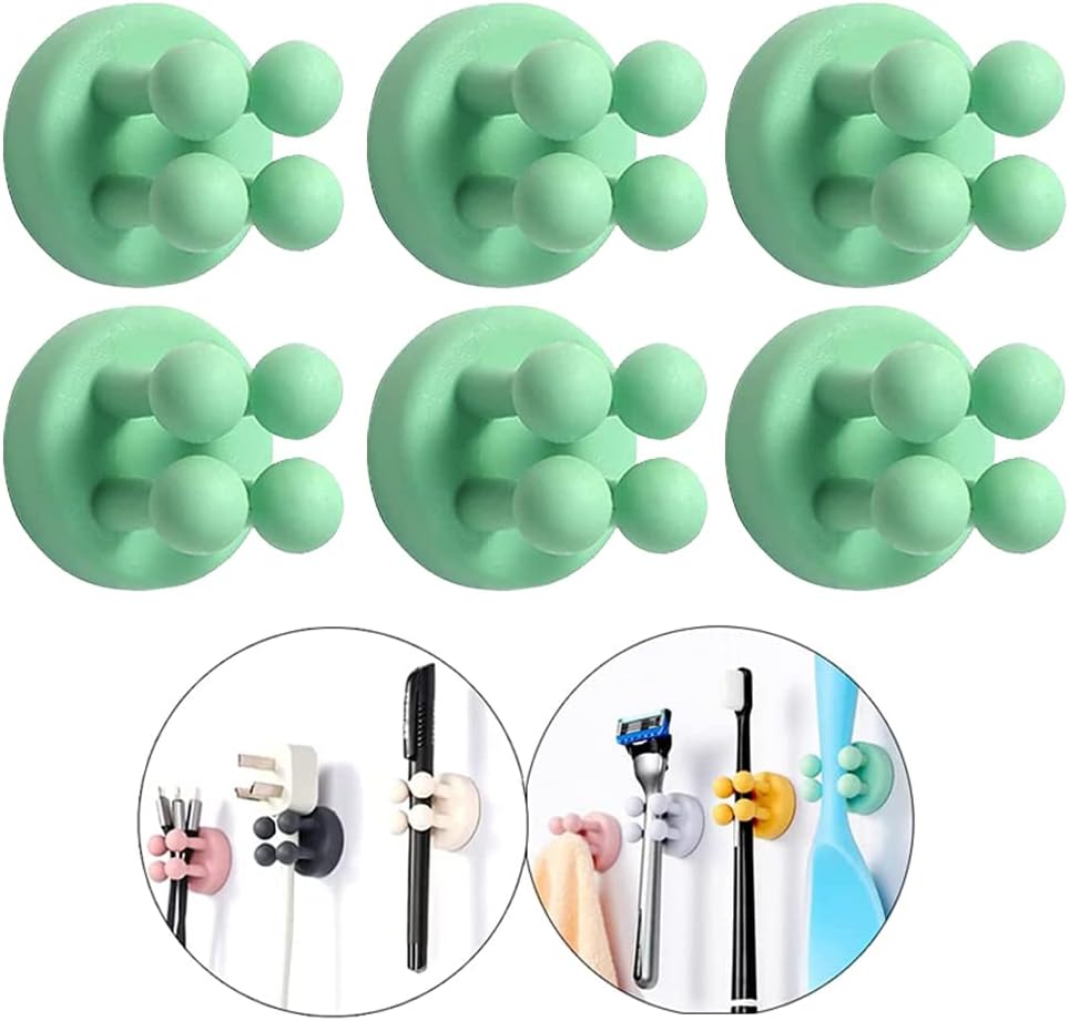 Silicone Toothbrush Holders Waterproof Self Adhesive Multi-Function Hooks Toothbrush Holders