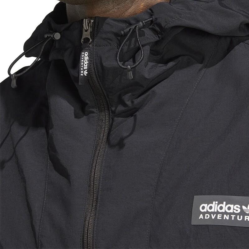 Adidas Trefoil Solid Zip Hoodie Jacket Men Jackets Black IC5641