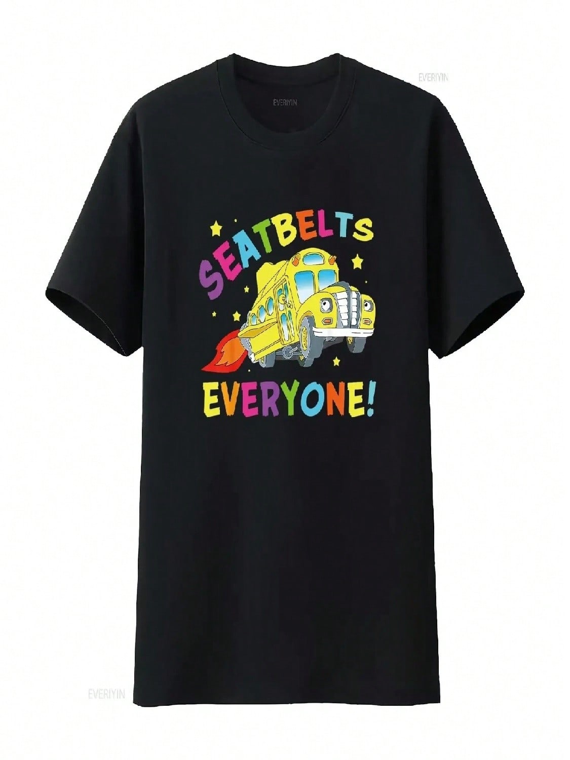 Womens Seatbelts Everyone Magic School Bus Driver Halloween Costume T Shirt Black 3X Large Vintage Washed Graphic Breathable S разноцветный