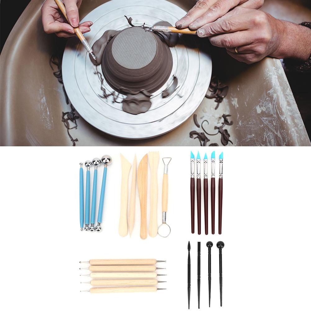 

Деревянная керамика, глина, ремесло, скульптура, инструменты для моделирования, DIY резной художественный набор (23pcs)