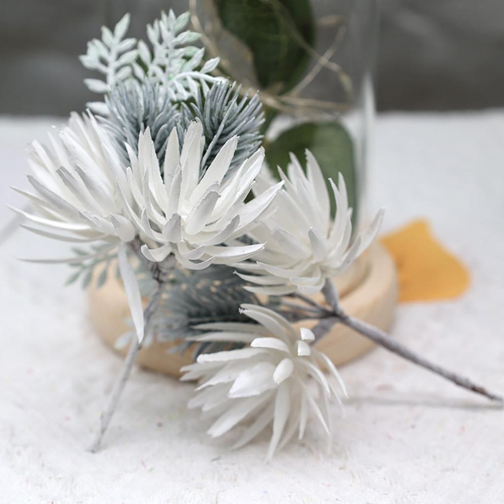 2Pcs Christmas Simulation Flower Bouquet Pine Needle Decorations DIY Handmade Materials Home Wedding Party Decorations