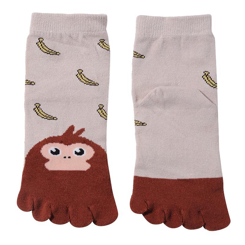 Kids Toe Socks Cute Cartoon Animal Dog Cat Ankle Crew Five Finger Socks for Girls and Boys