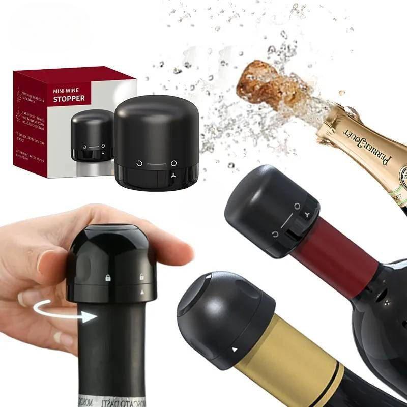 3pcs Vacuum Wine Stoppers Reusable Wine Bottle Stoppers Champagne Sealer Cap Set Leak Proof Preserver For Wine Plug Bar Accessories