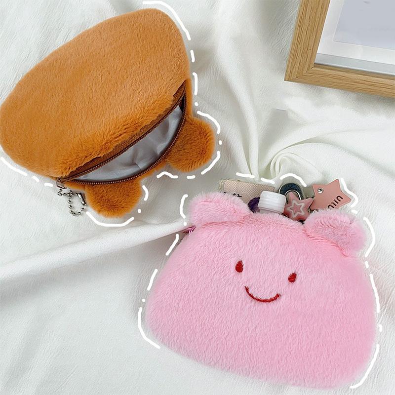 Kawaii Plush Cute Pencil Case Butter Bear Pencil Bag Kids School Home Stationery Box Korea Plush Bag Kids Gifts Toys Gifts