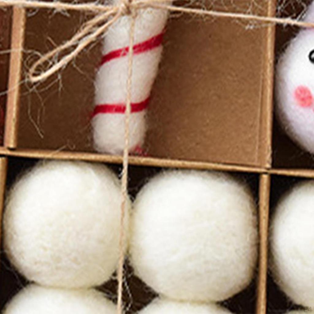 Christmas Felt Balls Decoration Handmade Lightweight Party Gift Ornaments Hanging