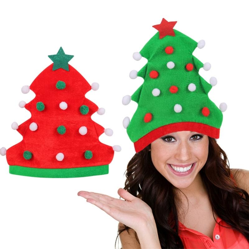 Traditional Santa/Christmas Tree Hat Headgear Christmas Festival Theme Accessory For Adults Kids Family Gathering Decors