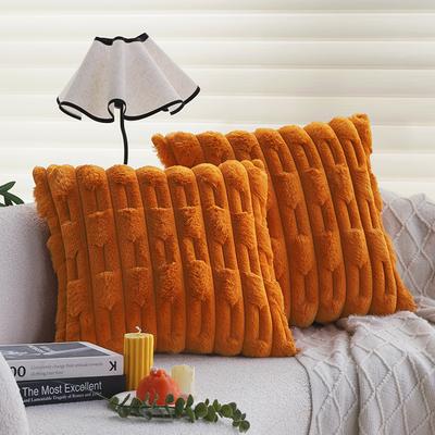 Imitation Rabbit Fur Pillowcase Thick Straight Pillow Living Room Sofa Cushion Pillow Bay Window Soft Decoration