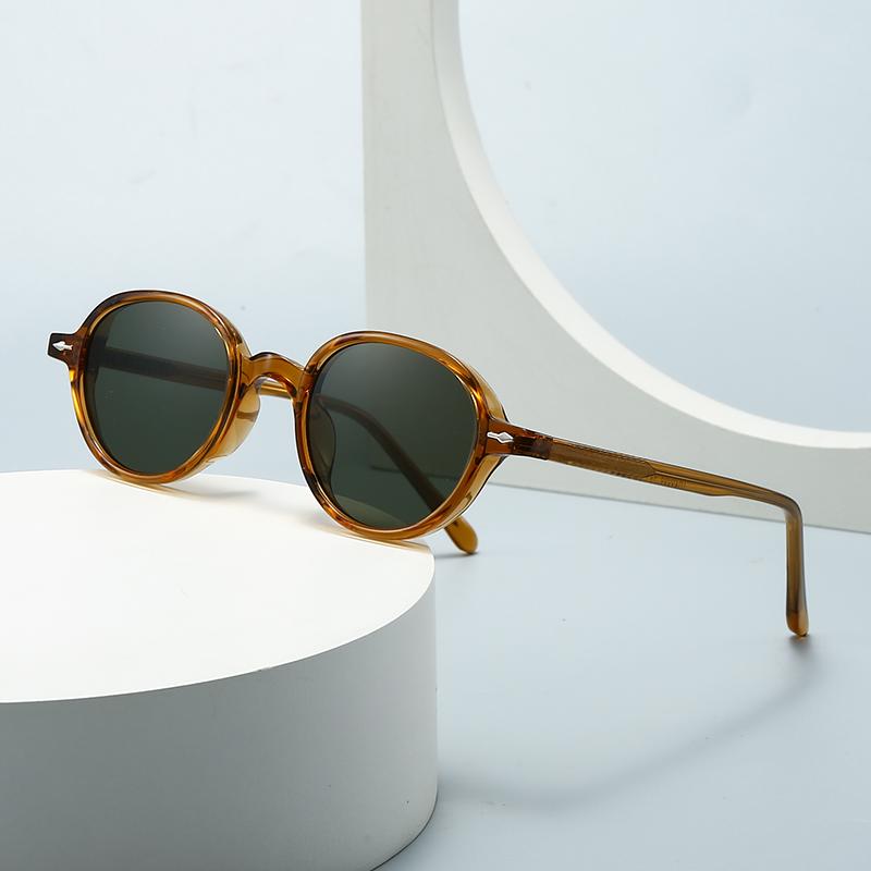 New Retro Acrylic Oval Sunglasses for Women Men Unisex Driving Fashion Cross-Border Shades 280069