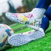 Football Shoes High Top Camouflage World Cup Professional Match Long Nail Sneakers Popular Tf Broken Nail Football Shoes