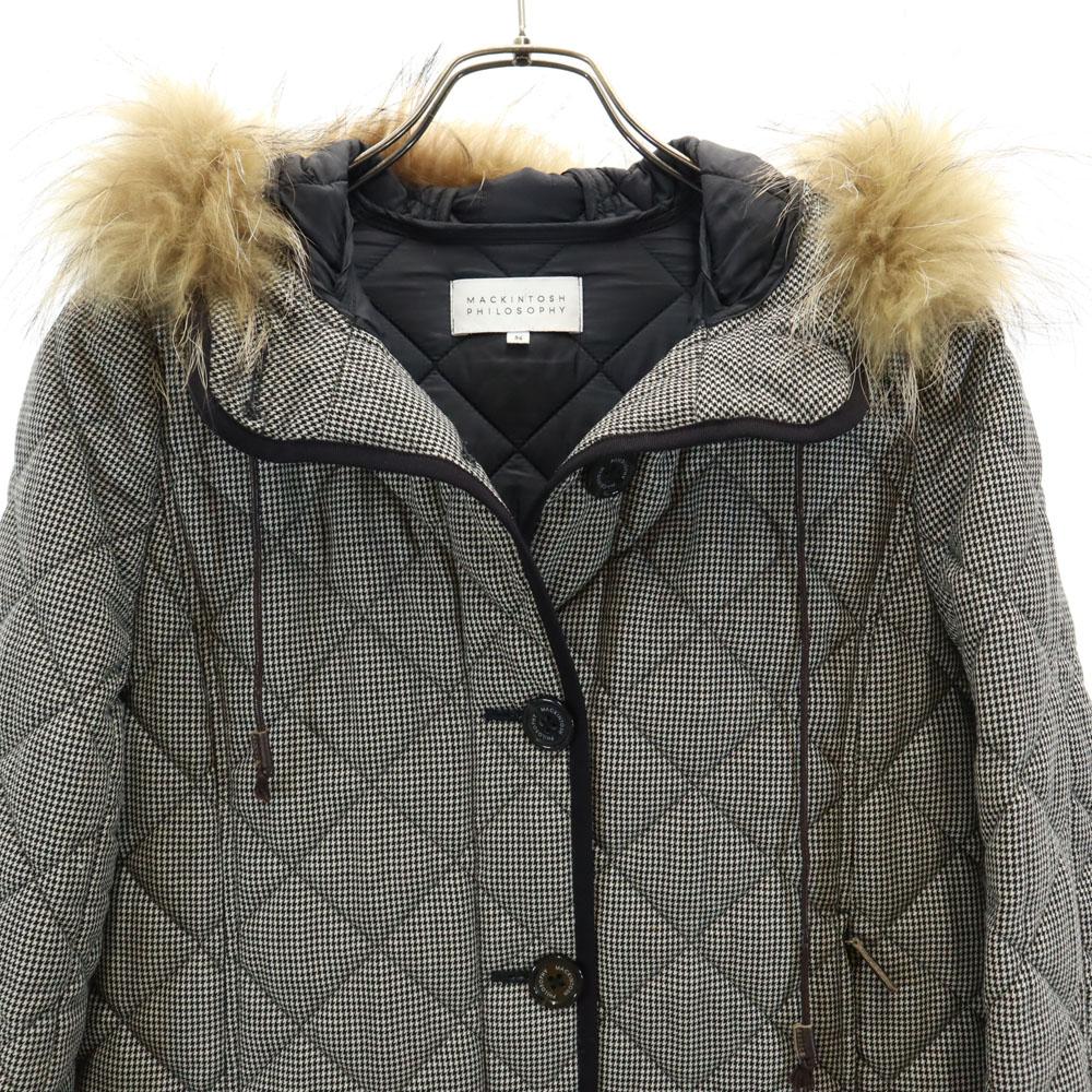 MACKINTOSH PHILOSOPHY Houndstooth Pattern Quilted coat Women Used
